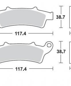 רפידה קדמית  KYMCO DOWNTOWN350