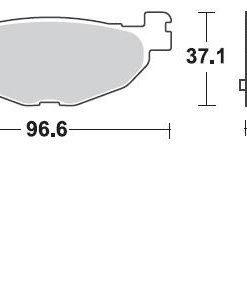 רפידה אחורית YAM TMAX500 04-11/MAJESTY400 04-11