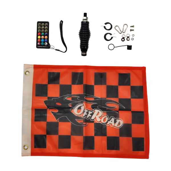 דגל לד קצר+תושבת קפיץ גדולה UTV – תמונה 2