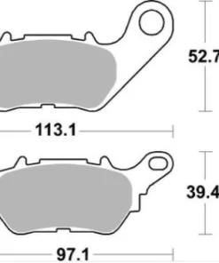 רפידות בלם אחורי סמי מטאליות