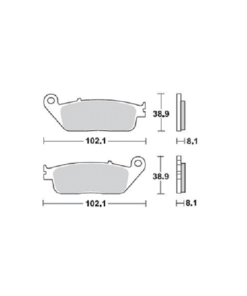 רפידות בלם קדמי סמי מטאליות