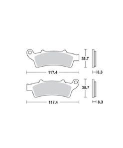 רפידות בלם קדמי סמי מטאליות